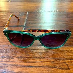 Green Tortoise Shell Sunglasses